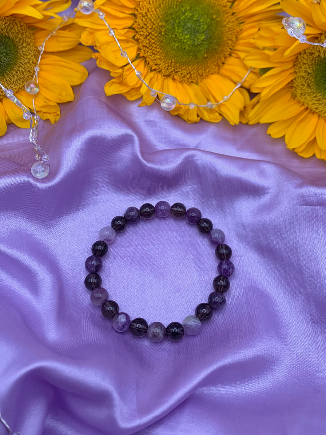 Smoky Quartz & Amethyst bracelet