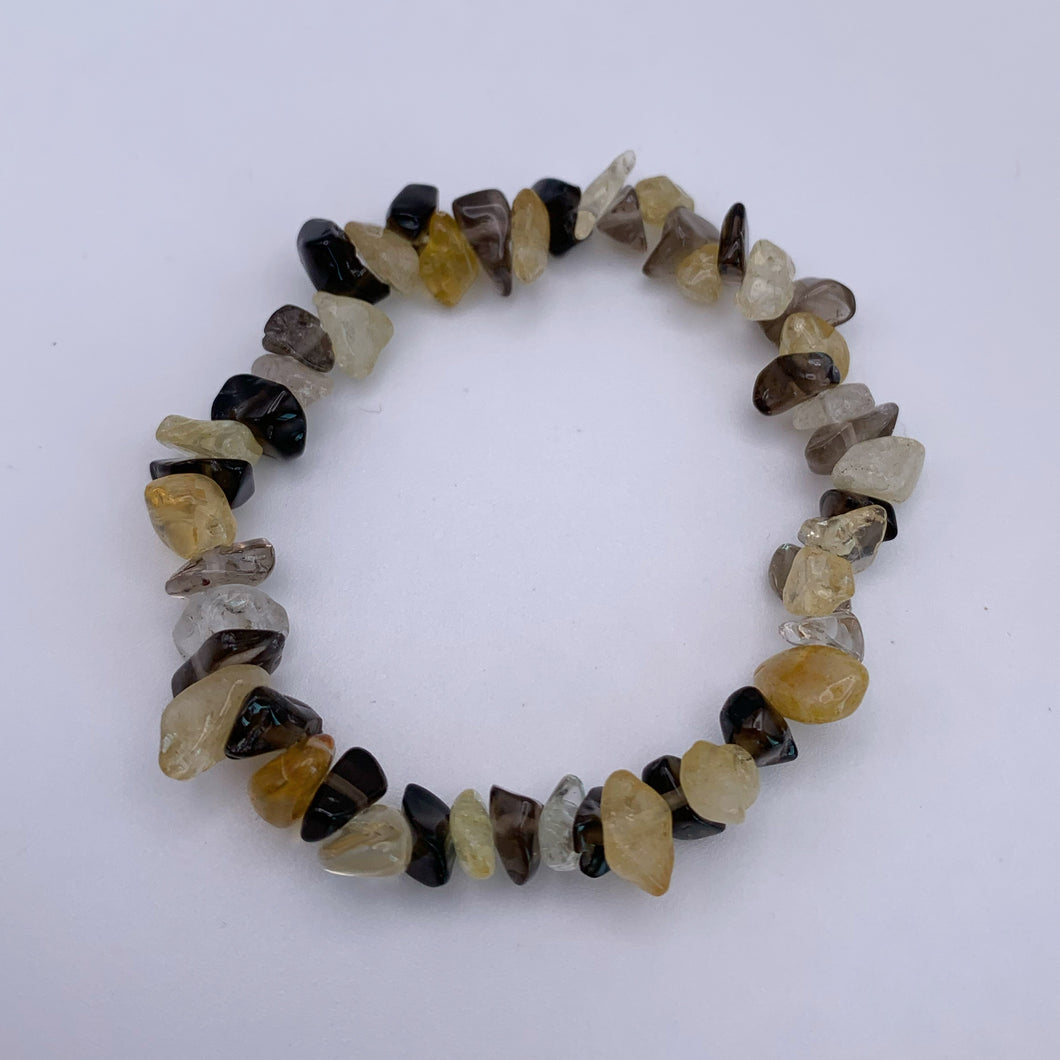 Citrine & Smoky Quartz chip bracelet