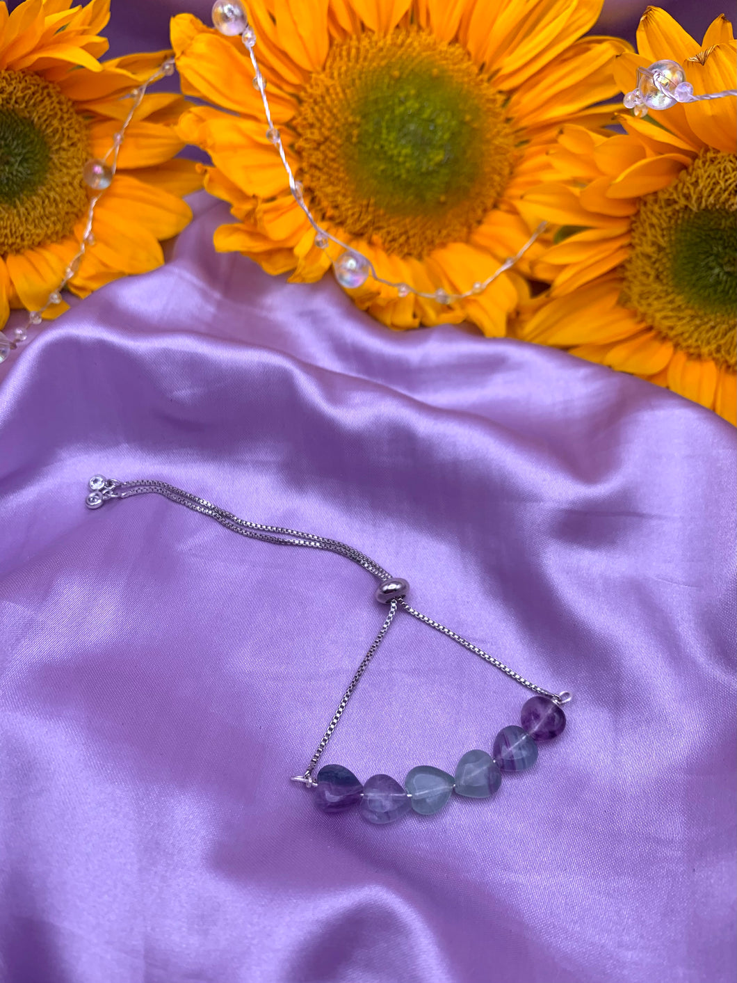 Adjustable Rainbow Fluorite bracelet