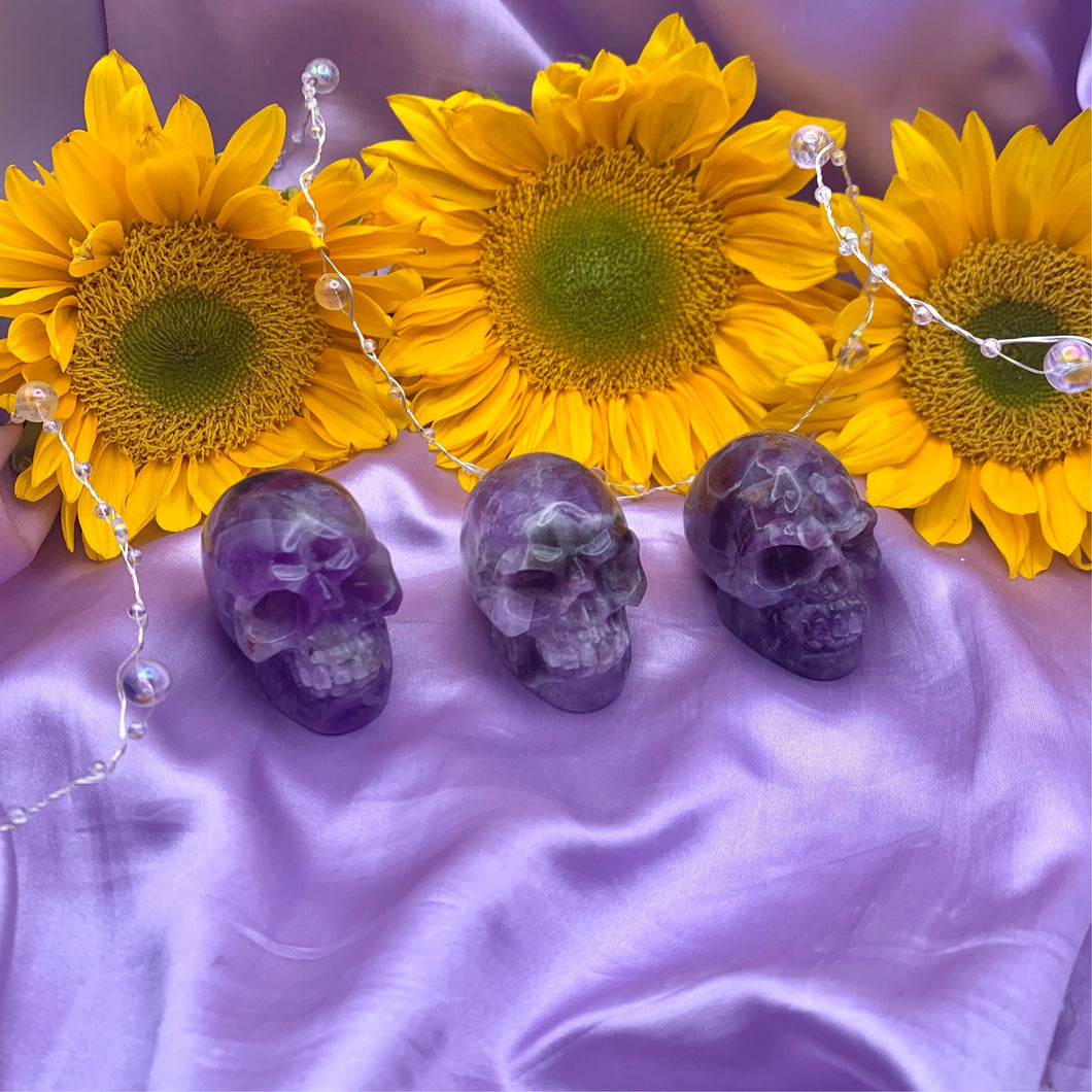 Amethyst Skull Carvings